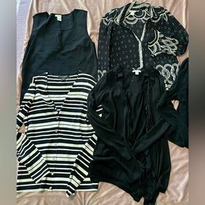 GUC LOT of 4 black tops size MEDIUM